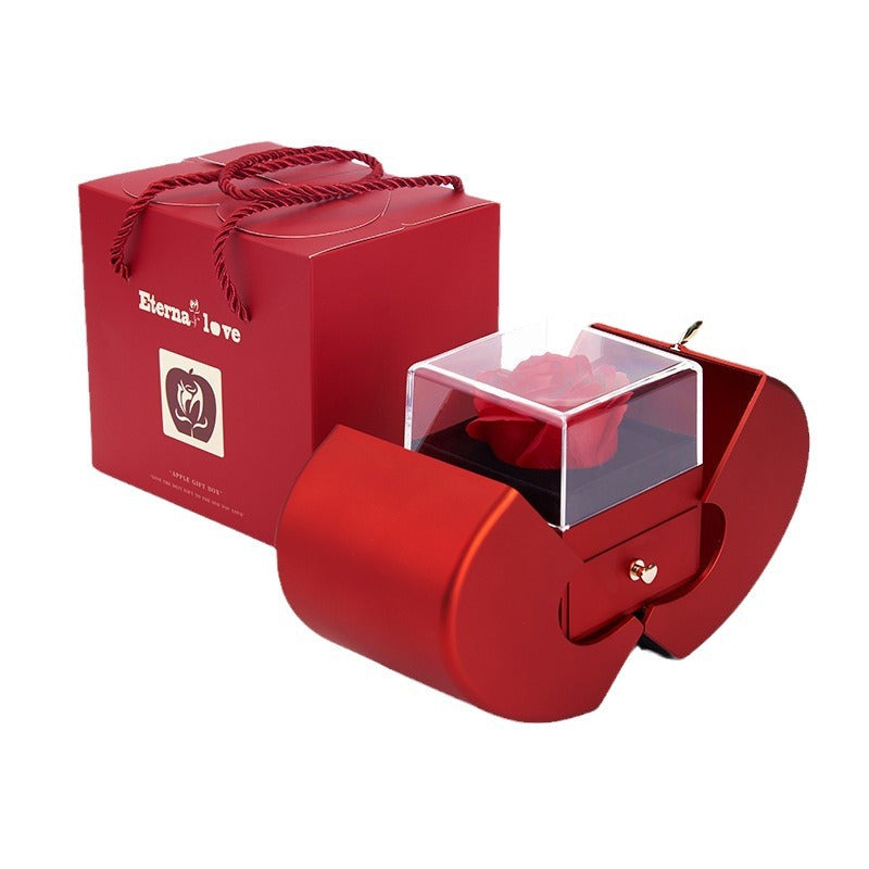Brivelle Heart Rose Necklace box